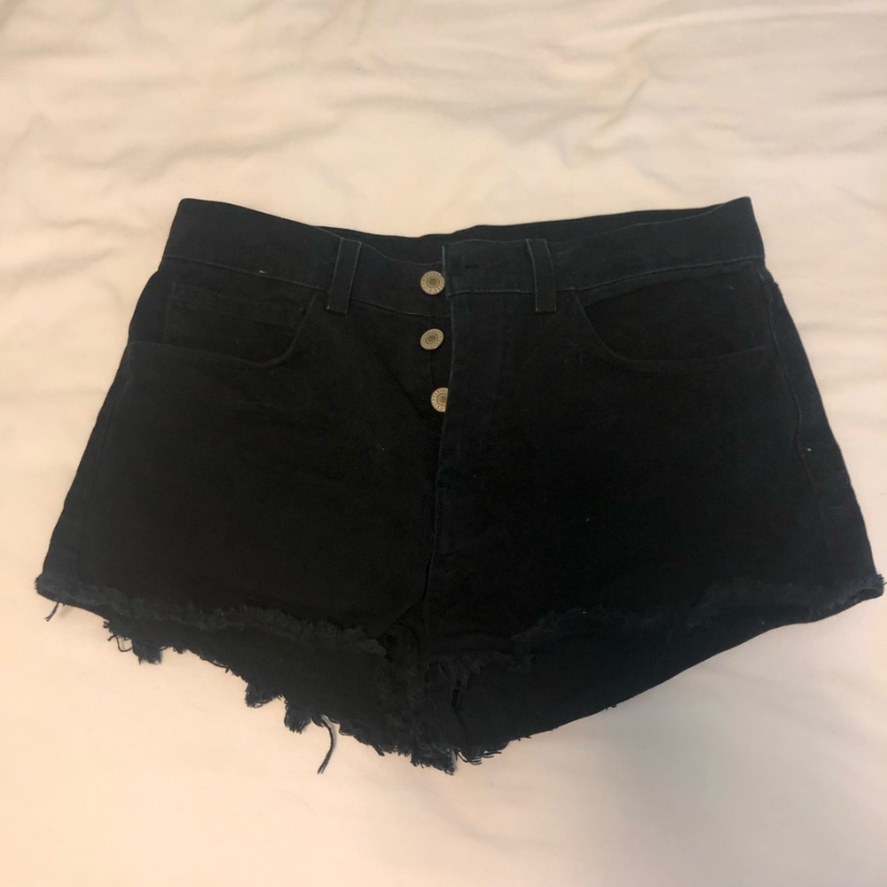 Brandy Melville black denim shorts size medium